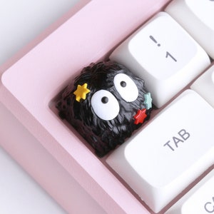 Cute Black Dust keycap - Artisan Keycap for Cherry MX Keycap Mechanical Gaming Keyboards