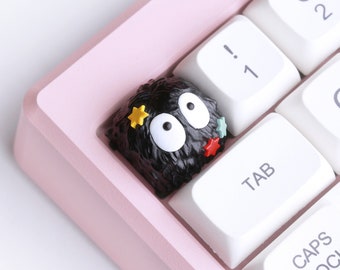 Cute Black Dust keycap - Artisan Keycap for Cherry MX Keycap Mechanical Gaming Keyboards