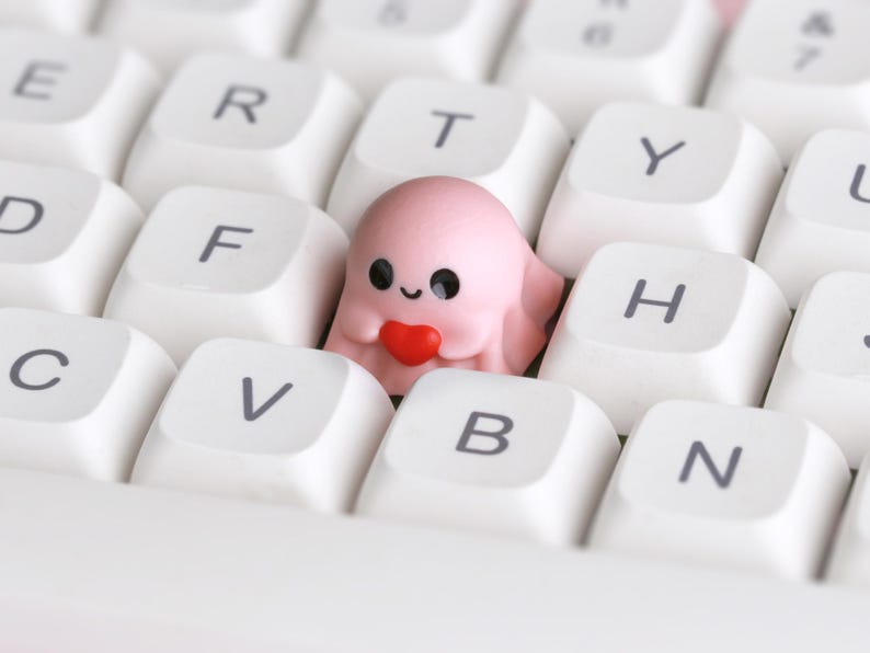 Spooky Artisan Tastenkappe für Cherry MX Keycap Mechanische Gaming Tastaturen (7 Farben) Pink Spooky