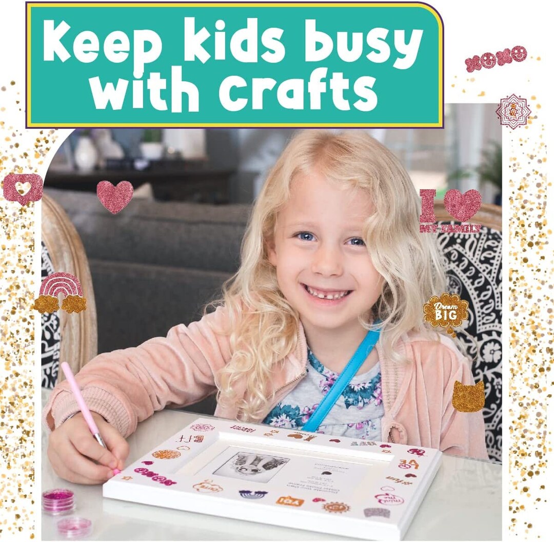 kids-picture-frame-craft-kit-decorate-your-own-etsy