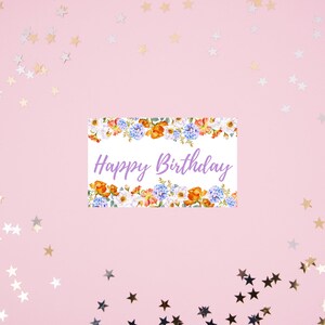 Download Digital - Cartão de Aniversário Floral - Paisagem