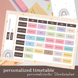 horaire personnalisé, autocollant, porte-nom, aimant