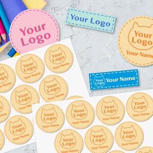 Con il tuo logo, etichette con nome, etichette tessili, per bambini, impermeabili