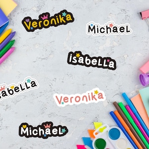 Etiquetas de nombres, etiquetas textiles, infantiles, impermeables.