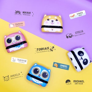 Tampons nominatifs, tampons textiles, tampons auto-encreurs pour vêtements, étiquettes nominatives pour vêtements