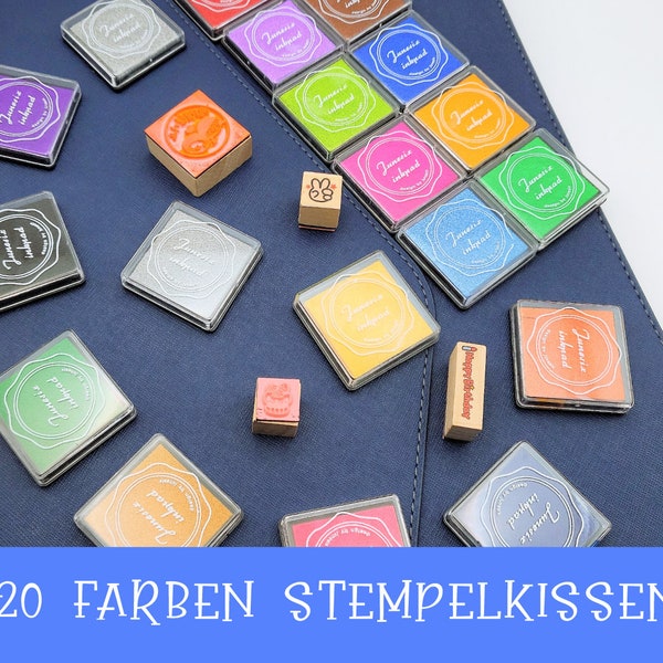 20 Farben Stempelkissen, Stempelfarbe, Fingerprint