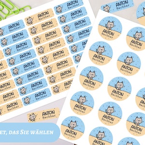 Namensetiketten, Textiletiketten, Kinder, Wasserfest, Hund, Bügeletiketten