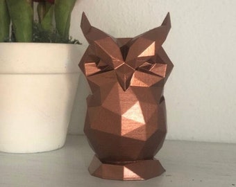 Geometrische uil: decoratie voor thuis en op kantoor