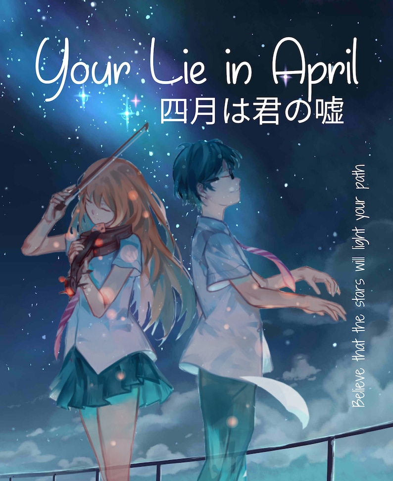 Your Lie in April Poster Anime Poster Shigatsu Wa Kimi No Etsy UK