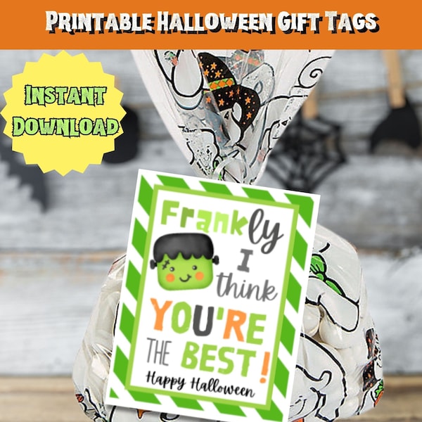 Frankly Gift Tag, Halloween Basket Tag, Trick-or-Treat Bag, Custom Halloween Gift Tag, Halloween Name Tags, Boo Basket, Halloween Stuffers