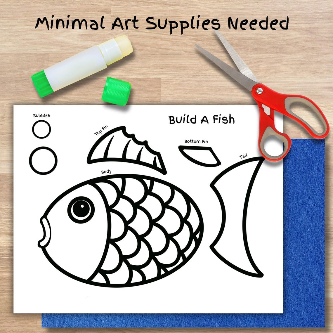Fish Craft Printable: Build-a-fish Activity for Kids (digital Download ...