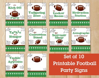 Letreros para fiesta de fútbol: Decoración de cumpleaños para el día del partido (Descarga digital)
