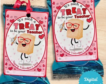 Tags Valentijnsdagtraktaties voor leraren voor knapperige rijsttraktaties (digitale download)