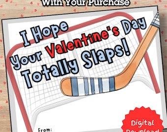 Hockey Saint-Valentin imprimable, Saint-Valentin pour enfants, rondelle de hockey Ding Dongs, Saint-Valentin à l'école, régal pour la salle de classe, TÉLÉCHARGEMENT IMMÉDIAT