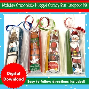 Christmas Chocolate Nugget Candy Wrapper Stocking Stuffer, Coworker Gift, DIY Christmas Printable Gift Wrapping, Employee  Appreciation Gift