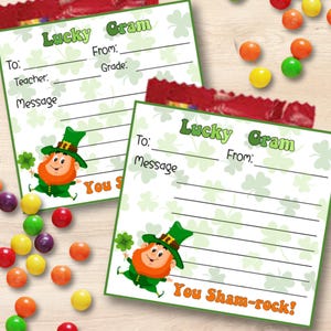 Doce da sorte do Dia de São Patrício para IMPRIMIR, evento divertido e fácil para arrecadação de fundos para escolas, intercâmbio de classes, atividades do conselho estudantil e evento da PTA da PTO!