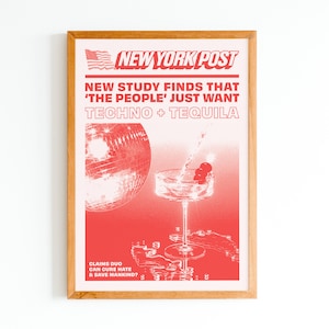Techno + Tequila Breaking News Printable Art (Download)