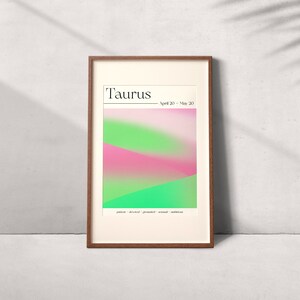 Taurus — Zodiac Aura Printable Art (Download)