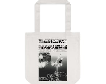 Techno + Tequila Breaking News Cotton Tote Bag