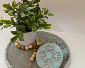 Handmade Round Concrete Coasters