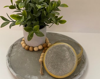 Handmade Round Concrete Coasters