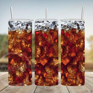 Iced Coke Tumbler Sublimation Design: 20oz Skinny Wrap (Digital Download)
