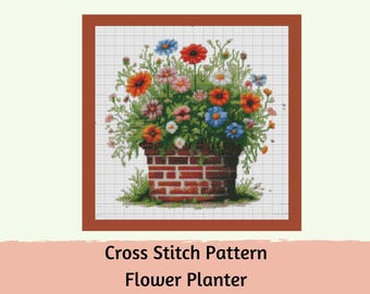 Kreuzstichmuster, Kreuzstichmuster, Ziegelmuster, PDF Instant Download Muster