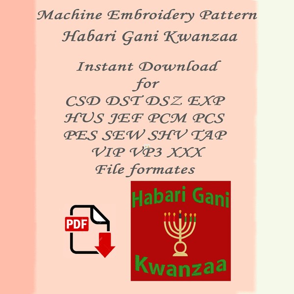 Kwanzaa Embroidery Etsy