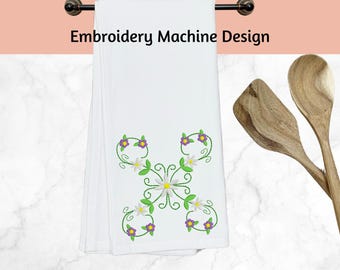 Daisy Chain Embroidery Machine Design: Spring Floral Pattern (4 inch) (Digital Download)