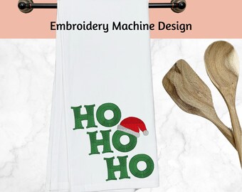 HO HO HO Embroidery Machine Christmas Design (Digital Download)