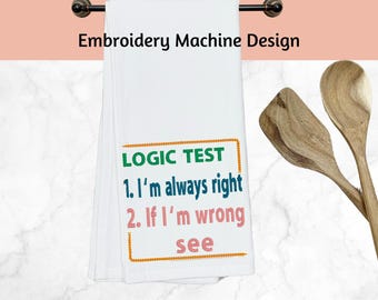 Logiktest Stickmuster, 10cm groß (Digital Download)