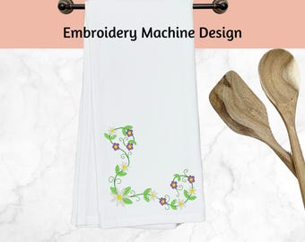 Daisy Chain Embroidery Machine Design: Floral Applique (Digital Download)