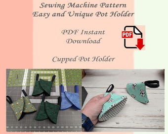 Sewing Pattern for Unique Style Pot Holder for Kitchen Pan and Kettels