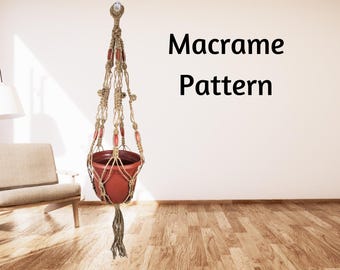 Makramee-Pflanzenhänger-Muster: Crested Moon Design (PDF-Download-Anleitung)