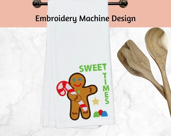 Lebkuchen Maschinen Stickdatei: Zuckerstange, Gummitropfen (4 inch Design) (Zip File)