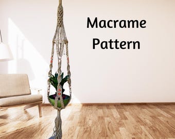 Macrame Plant Hanger Pattern: Crown Jewel Double Design (PDF Download)