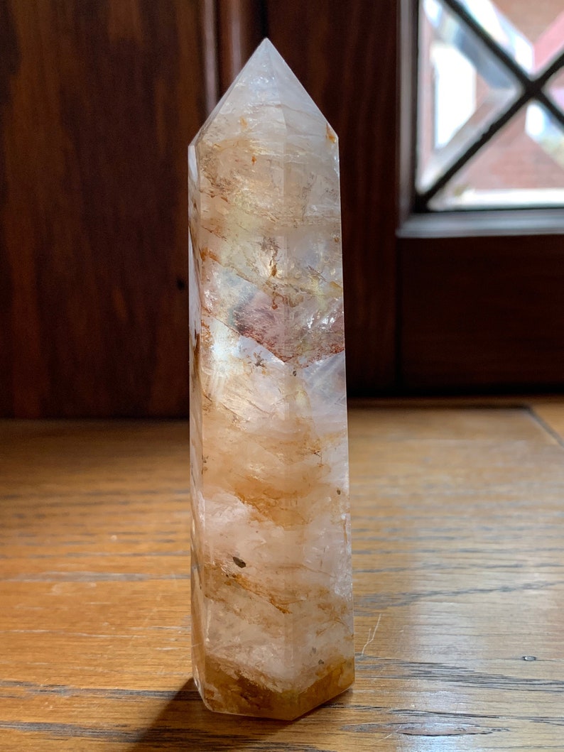 Gorgeous Golden Healer Towers // Many have rainbows // Some dendrites and red hematoid 9