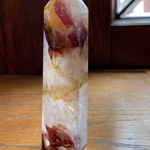 Gorgeous Golden Healer Towers // Many have rainbows // Some dendrites and red hematoid 8