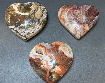 Crazy Lace Agate Heart | Natural Mexican Banded Crystal | Happy Lace Stone of Joy