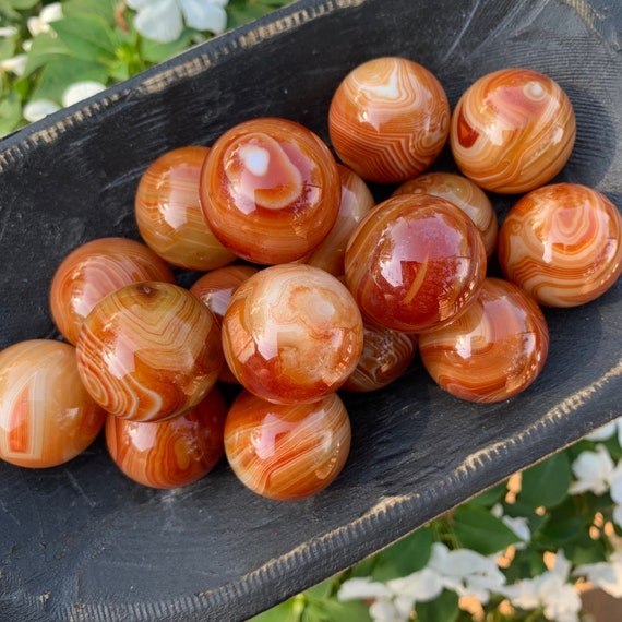 Banded Carnelian Spheres Banded Carnelian Spheres