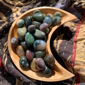 Moss Agate Tumbles / Gorgeous Color
