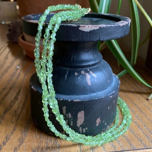 Peridot Bead Necklaces // Adjustable 19&quot; - 21&quot;