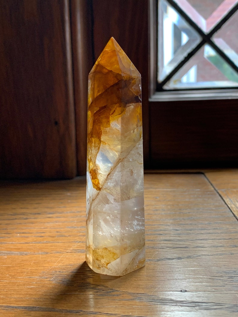 Gorgeous Golden Healer Towers // Many have rainbows // Some dendrites and red hematoid 2