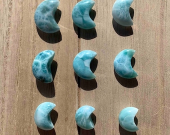 Larimar Moons - High Quality - Direct from Dominican Republic // You Choose