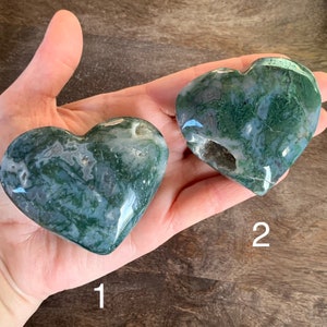 Moss Agate Hearts // Multiple Listings // Many Sizes