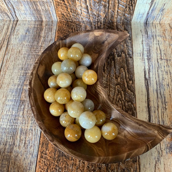 Mini Golden Healer Quartz Sphere 16mm | Yellow Iron Stained Quartz | Solar Plexus Chakra Crystal