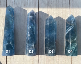 Blue and Blue-Green Fluorite Towers // Beautful Blues