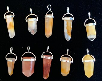 Amfibool Quartz hangers / / Angel Phantom Quartz hangers + Sterling zilveren ketting