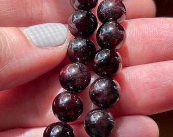 Almandine Garnet Bracelets // Gemmy Garnet // 8mm bead + 7” bracelet