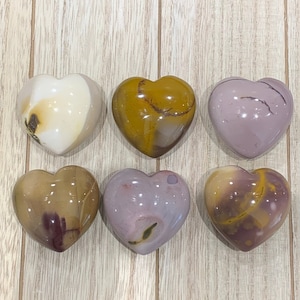 Mookaite Jasper Hearts // High-Quality